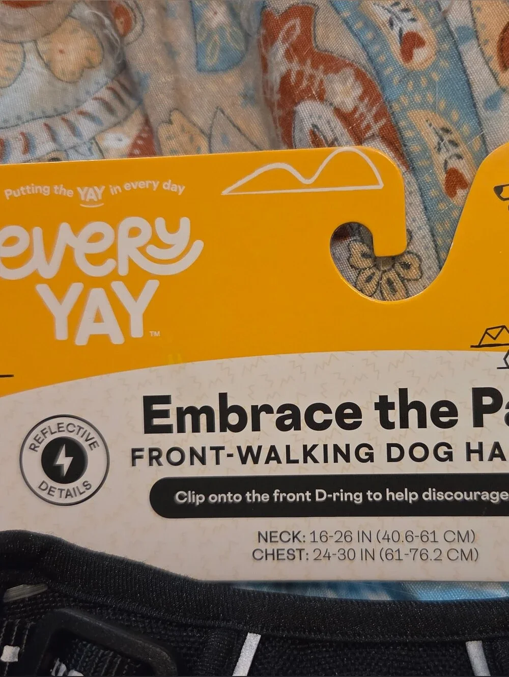 EveryYay Embrace the Pace Black Front Walking Dog HarnessX-Large/XX-Large